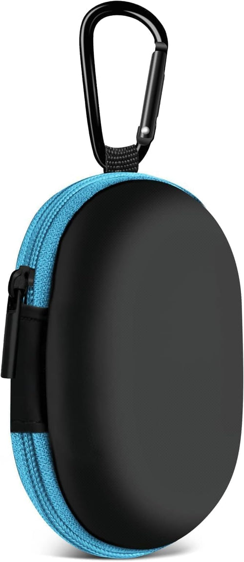 1 Pack Oval Earbud Case, Blue | Portable EVA Carrying Case, For Wired/Wireless Headphones, SD Card Storage, Camera Chip by MOLOVACase