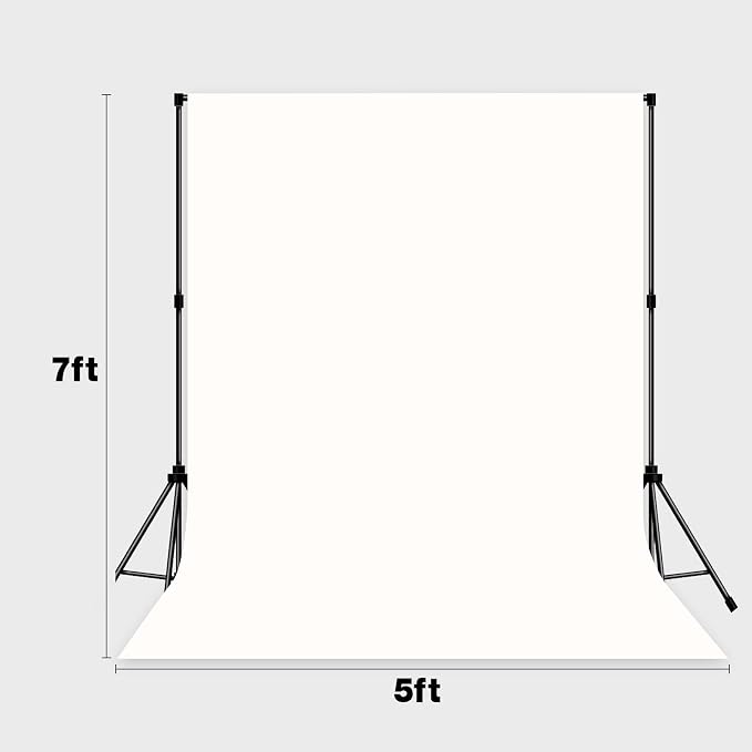 White Photo Backdrop Background Fabric Professional Photography 5x7ft | Seamless Design eliminates Wrinkle Portrait Photography Wedding Dark Theme Decorations - Image 8