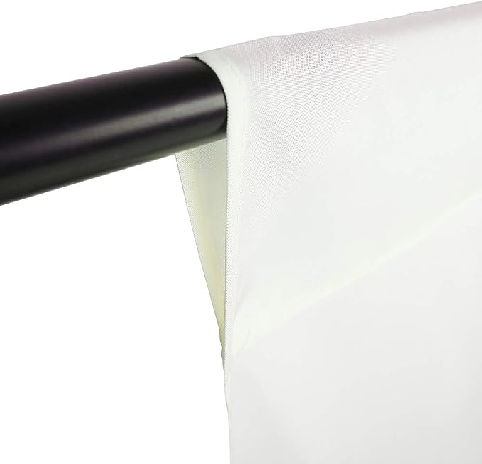 GFCC Ivory Backdrop Photography Background - 6FT x 10FT Photo Backdrop for Photoshoot Photography Video Recording Background Screen Picture Curtain | Versatile Screen for Studio, Video Recording, Portrait, Parties, Non-Reflective, Polyester, Easy Hang,... - Image 3