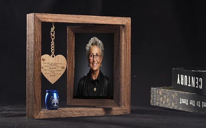 DB Memorial Picture Frame Fits 4’’x6’’ Photo and 1.57 Inches Small Urns for Human Ashes Keepsake，Mini Cremation Urn and Memorial Photo Frame Set for Loss of Loved One Sympathy Gift - Image 6