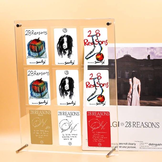 Standing Card Holder, 66 x 91 mm, Ultra Clear Acrylic Display | 9 Cards Capacity, Includes Screws, For Kpop Photocard Sports Baseball Basketball, Display Cases Protectors - Image 2