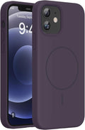 Miracase Magnetic for iPhone 12 Case/iPhone 12 Pro Case, Dark Purple | Compatible with MagSafe, Anti-Scratch Microfiber Lining, Premium Silicone Shockproof Drop Protection Phone Case for 12/12 Pro by Miracase