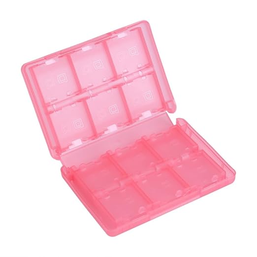 28-in-1 PP Game Card Case Holder - for Nintendo 3DS/DSL/DSI/LL, Cartridge Storage Box with 22 Slots + SD/TF Card Holders + Stylus Organizer(Pink) - Image 5
