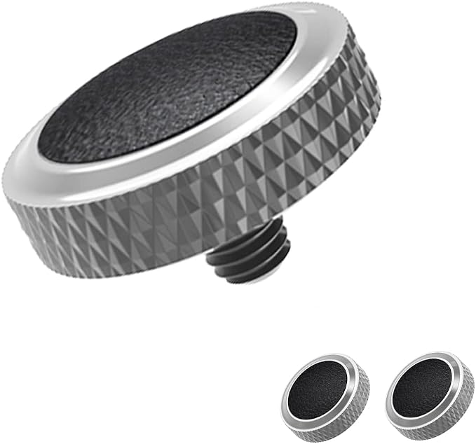 JJC Soft Shutter Release Button for Fujifilm X100VI XT50, Silver, 2-Pack | for Fuji Fujifilm X-T5 X-T50 X-T30 III X-PRO3 X100VI X100V X-E5 X Half Sony RX1R II RX10 IV III Leica Q3 M10 M9 Nikon Zf Df - Image 2