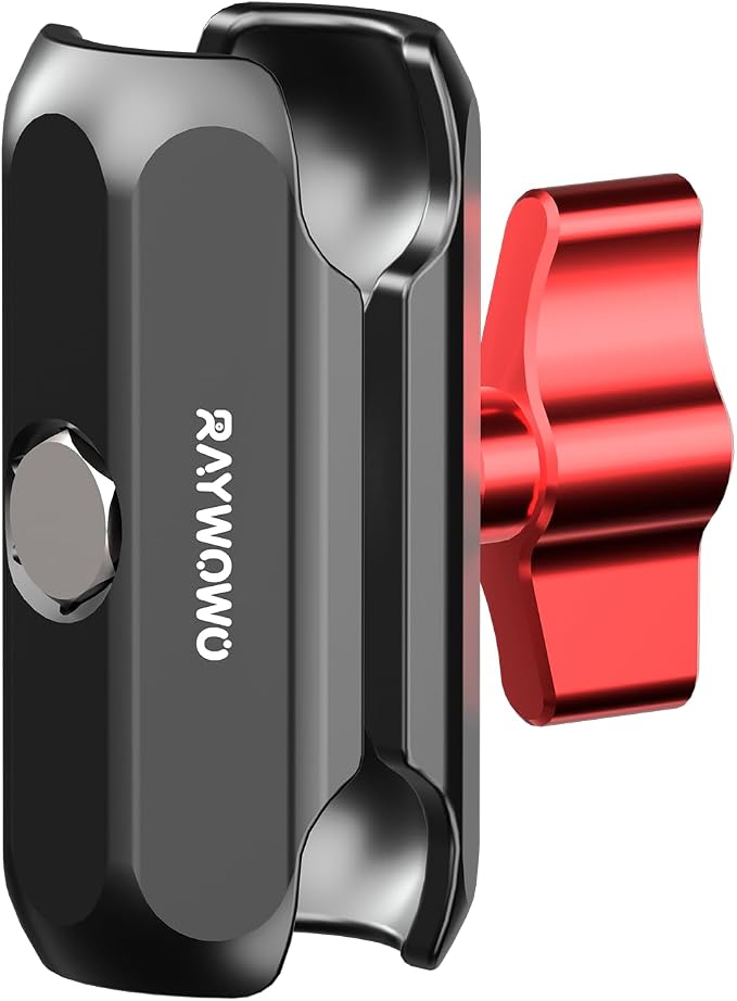 Dual Ball Head Magic Arm, MT-1321 | Adjustable clamp and ball head system creates flexible POV angles on motorcycle or bicycle mirrors, rails and support rods. by Raywowo