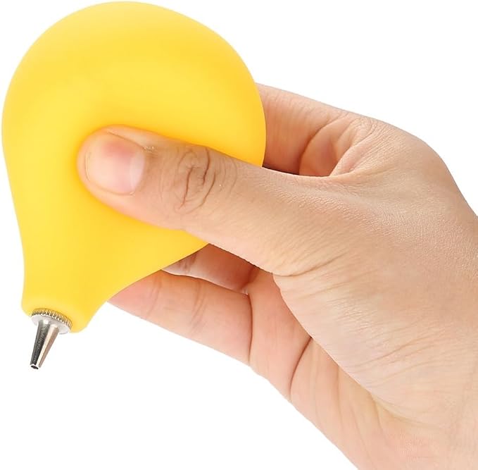 Rubber Air Blower for Camera Lens Cleaning Dust Pump Tool with Metal Valve Portable Filter Watch Cleaning Kit(Yellow) - Image 7
