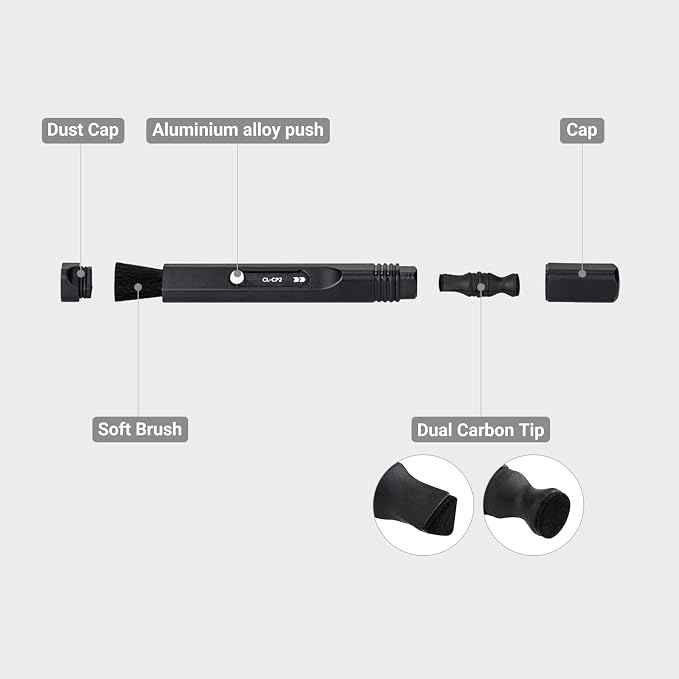 Compact Lens Cleaning Pen,Lens Cleaner Brush for Camera Filters Camcorders Leupold Scope Binoculars Keyboards VR Headset and More Electronics | for Camera Filters Camcorders Leupold Scope Binoculars Keyboards VR Headset Eyeglasses and More Electronics - Image 3