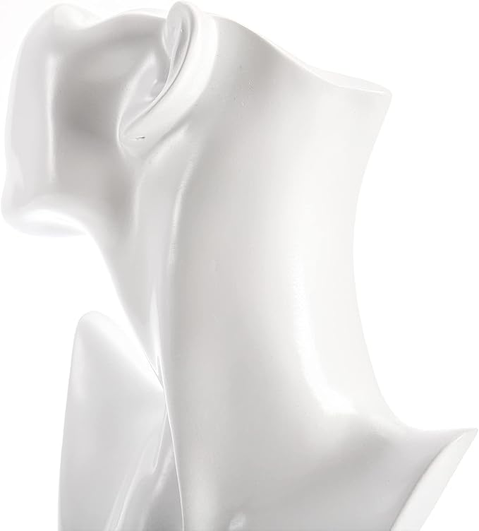 SOUJOY Jewelry Mannequin Display, Resin Display Stand Bust, Boutique Earring Holder Organizer for Show Jewelry, Necklace, Earrings, Rings, White (Pack of 2) - Image 5