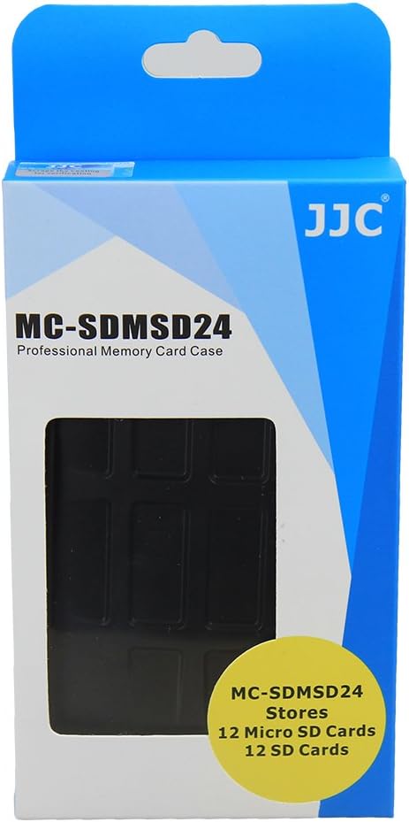 JJC MC-SDMSD24 Water-Resistant Holder Storage Memory Card Case for 12 SD Cards + 12 Micro SD Cards - Image 9