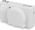 BOVKE Silicone Camera Case for Canon PowerShot SX740 / SX730 Digital Camera, SX740 HS Soft Protective Case Cover Rubber Camera Slim Fit Sleeve with Removable Lens Cover, White by BOVKE