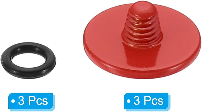PATIKIL Camera Shutter Button, 3 Pack Soft Shutter Release Button Pure Copper Camera Button Convex Suitable for Nikon for Fujifilm for Leica DSLR/SLR Camera, Red - Image 3