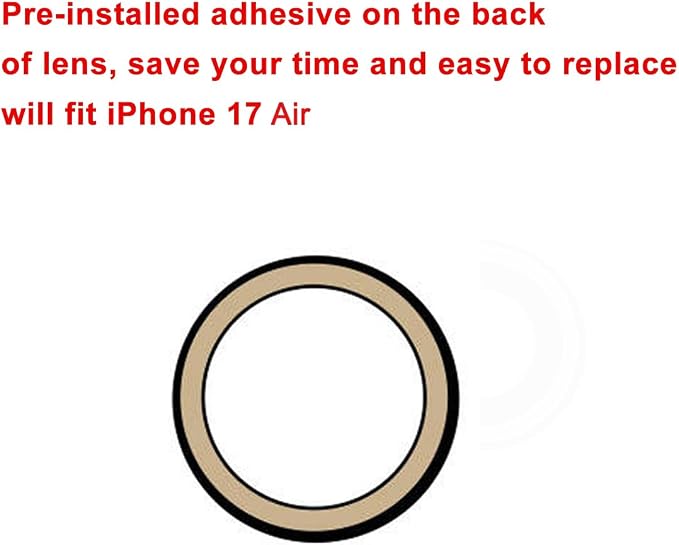 Back Rear Camera Lens Glass Replacement Compatible with iPhone Air 6.5 inches with pre-Installed Adhesive and Reparing Toolkit - Image 4