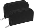 2PACK Memory Card Case, Suitable for SDHC, Micro SD, Mini SD, CF Cards, Card Holder Bag Wallet for Media Storage (Black+Black) by JCSMARTEC