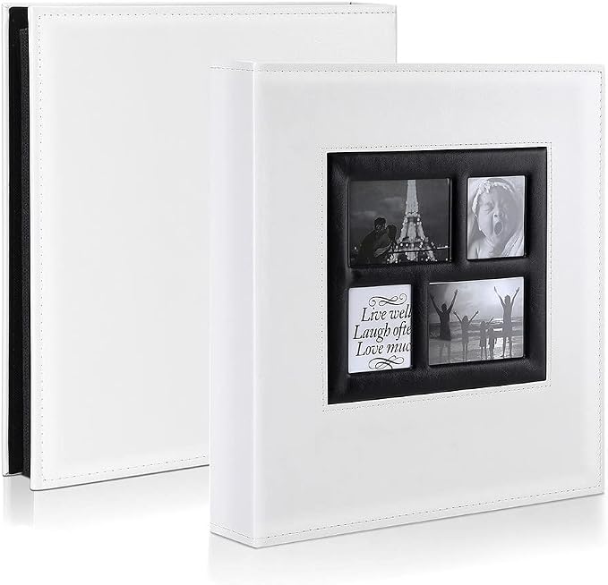 Ywlake Photo Album 4x6 1000 Pockets Photos, Extra Large Capacity Family Wedding Picture Albums Holds 1000 Horizontal and Vertical Photos White - Image 2