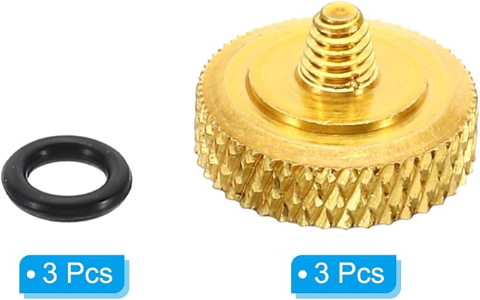 PATIKIL Camera Shutter Button, 3 Pack Soft Shutter Release Button Pure Copper Camera Button Carved Suitable for Nikon for Fujifilm for Leica DSLR/SLR Camera, Golden - Image 3
