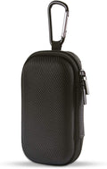 Portable Hard EVA Case,Hard Shell Travel Carrying Case Bag with Dual Zipper | Small Zipper Case with Metal Carabiner for MP3 Players, USB Cable, Earphones, Memory Cards, U Disk, Lens Filter, Keys, Coins by HOOTEK