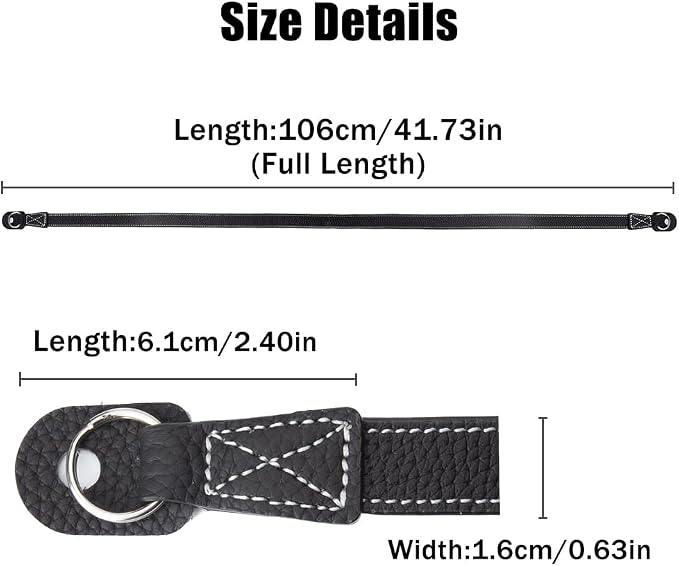 Vintage Minimalist Genuine Leather Camera Strap Crazy Horse Leather Shoulder Strap For DSLR For Fuji For Nikon For LEICA - Image 8