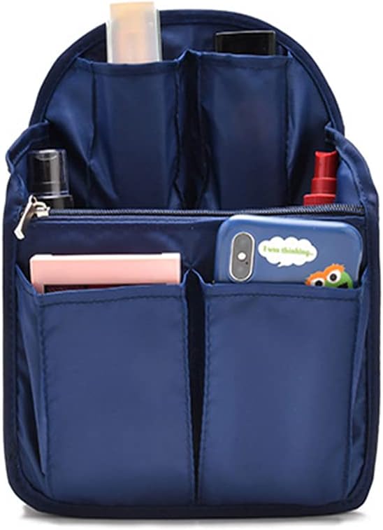 HOYOFO Mini Backpack Organizer Insert Small Bag Divider for Rucksack Purse Lightweight Nylon Shoulder Bag Organizer Insert, Navy Blue - Image 2