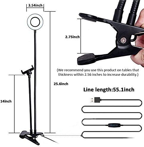 Webcam Light Stand for Live Stream, Selfie Ring Light with Webcam Mount for Logitech C925e, C922x, C930e,C922,C930,C920,C615,Brio 4K - Image 3
