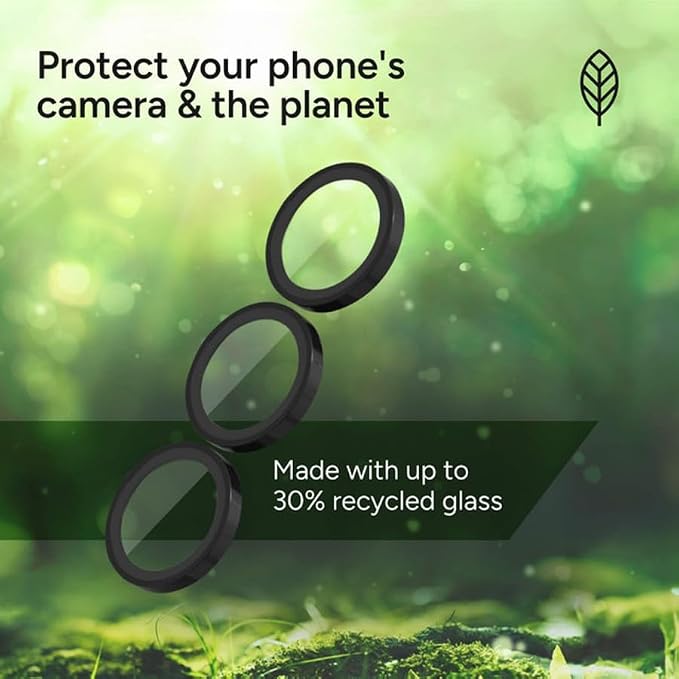 ZAGG Glass Elite Anti-Reflective Samsung Galaxy S25+ Camera Lens Protector – Anti-Glare Technology, Maximum Impact & Scratch Resistance, Smudge-Free Surface, Recycled Materials - Image 6