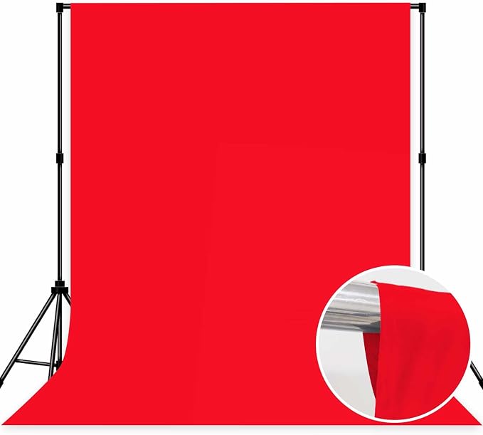 Red Photo Backdrop Cloth Professional Photography Background 10x10ft | Seamless Design eliminates Wrinkle Portrait Photography Wedding Dark Theme Decorations - Image 2