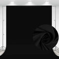 10x7 FT Black Backdrop for Photography, Polyester Fabric Background | Pure Black Photo Backdrop Curtain, Collapsible Seamless Screen for Photoshoot Portraits, Party, Video Studio by Aimosen
