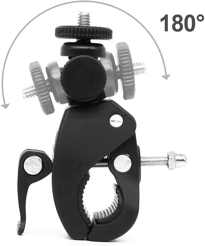 Camera Super Clamp with 1/4"- 20 Threaded Head Compatible for LCD Monitor,DSLR Cameras,DV,Flash Light,Studio Backdrop,Bike, Microphone Stands, Music Stands,Tripod, Motorcycle,Rod Bar - Image 2