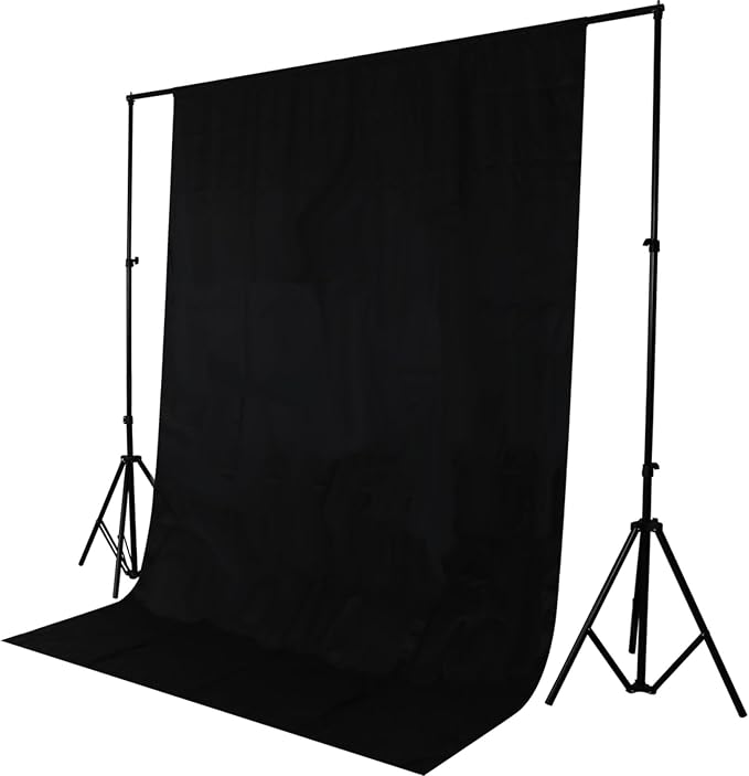 TRLYC Black Photography Backdrops 10x12 FT Seamless Background for Studio | Black Backdrop for Photoshoot Video Backgrounds Screen Party Wrinkle-free Polyester Non-Glare Rod Pocket Easy Setup - Image 5