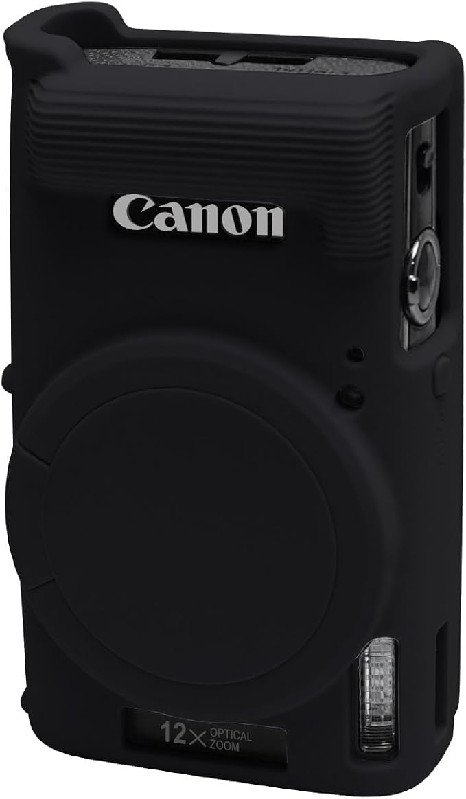 Easy Hood Camera Case for Canon ELPH 360/IXUS 285 HS/IXY 650 Camera,Black | With Removable Lens Cover,Soft Silicone Protective Case,Anti-Scratch,Dustproof,Shockproof,Enhanced Grip,Camera Accessories by EasyHood