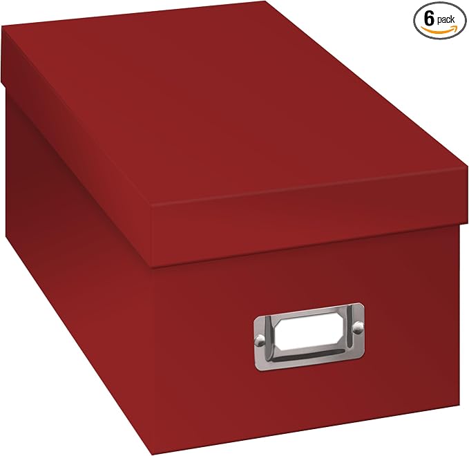 Pioneer Photo Albums BCD-1S/RD BCD-1S CD/DVD Storage Box, Bright Red (Pack of 6) by PioneerPhotoAlbums