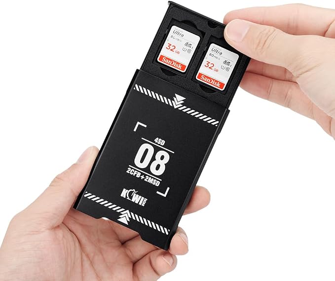 8 Slots Pop-Up Memory Card Holder SD CFexpress Type-B XQD Case | Stores 4 SD, 2 Micro SD, 2 CFexpress Type-B/XQD cards with shockproof EVA foam slots, pop-up push design - Image 9
