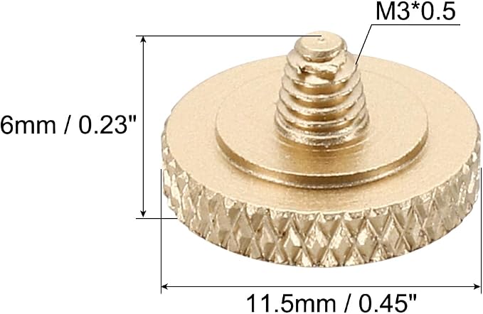 PATIKIL Camera Shutter Button, 3 Pack Soft Shutter Release Button Pure Copper Camera Button Knurled Suitable for Nikon for Fujifilm for Leica DSLR/SLR Camera, Matte Golden - Image 2