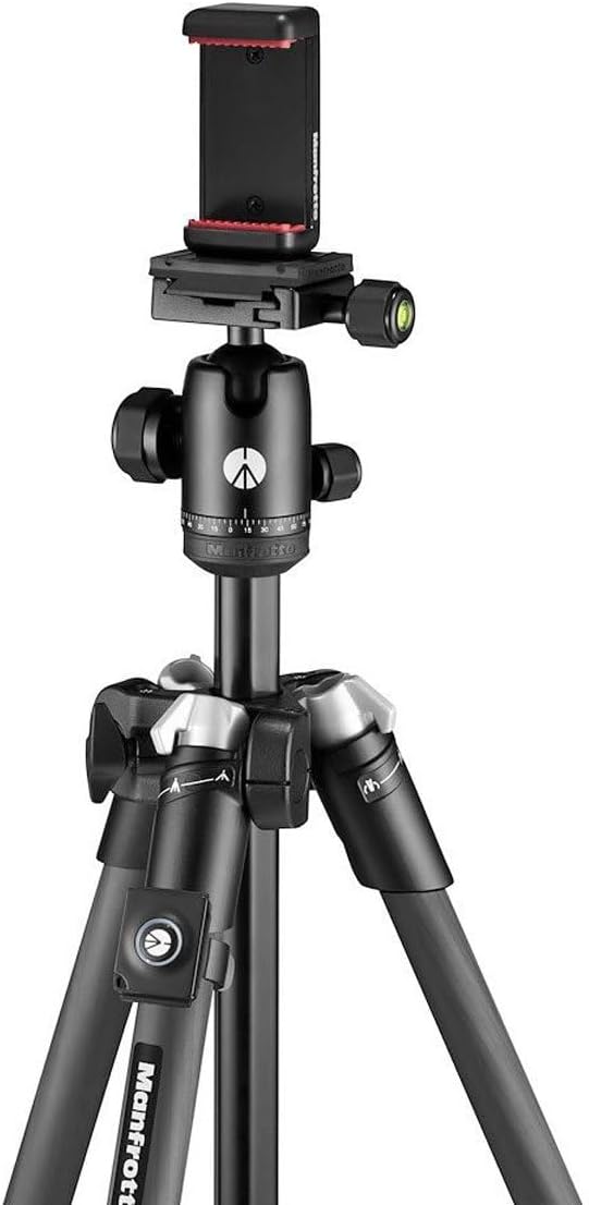 Manfrotto Element MII Mobile Bluetooth MKELMII4BMB-BH, Lightweight Aluminium Travel Tripod, with Carry Bag, Arca-Compatible Ball Head, Load up 8kg, for DSLRs, CSCs, Compact Cameras and Smartphones - Image 3