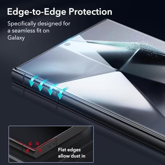 XDesign [3+2 Pack Galaxy S26 Ultra Screen Protector, 9H Tempered Glass Scratch Resistant, Ultrasonic Fingerprint Support, For Samsung Galaxy S26 Ultra 5G 6.8 Inch Glass Screen Protector - Image 5