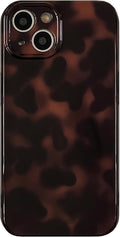 Aesthetic Tortoise Shell Phone Case for iPhone 15 Plus/14 Plus 6.7in,Retro Cool Girl Leopard Print Brown Amber Trendy Full Camera Protective Cover for iPhone 14plus/15plus 6.7" by Reezaddin
