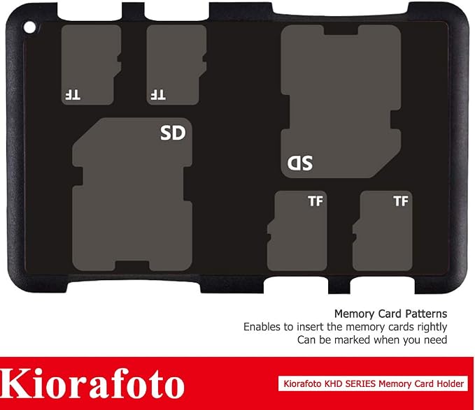 Kiorafoto KHD-SDMSD6 Easy Carry 4+2 Slots Slim Credit Card Size Lightweight Portable SD TF MSD Memory Card Case Storage Keeper Holder for 4 SD SDHC SDXC + 2 TF MSD Microsd Microsdhc Microsdxc Cards - Image 6