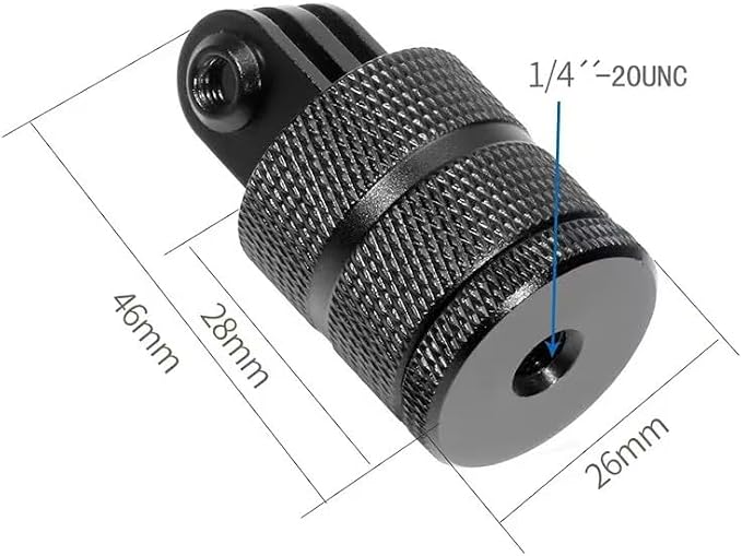 Aluminum Camera Tripod Adapter 1/4"-20 Conversion Adapter Mounts Compatible with Gopro Action Cameras Insta360 and Other Standard 1/4 Accessories, Quarter Inch Mount Adapter (Type FF) - Image 6
