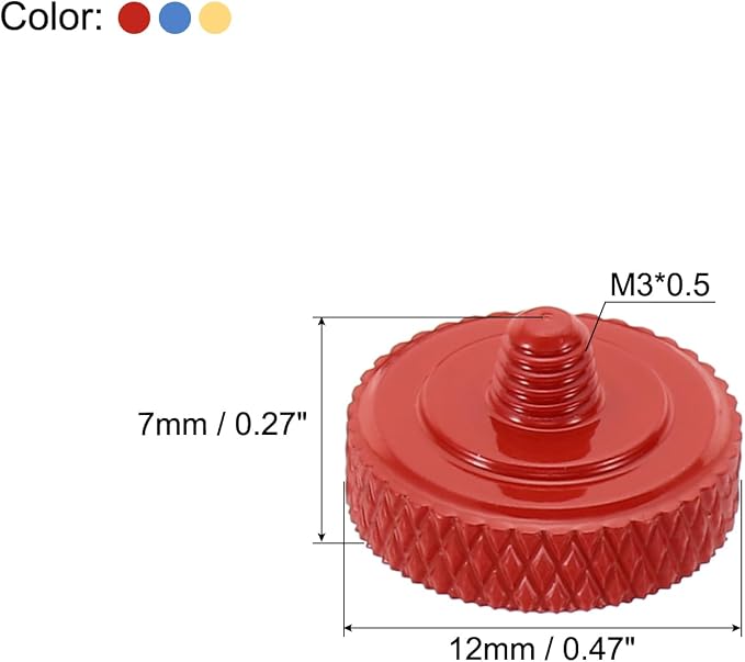 PATIKIL Camera Shutter Button, 3 Pack Soft Shutter Release Button Pure Copper Camera Button Carved Suitable for Nikon for Fujifilm for Leica DSLR/SLR Camera, Red Golden Blue - Image 2
