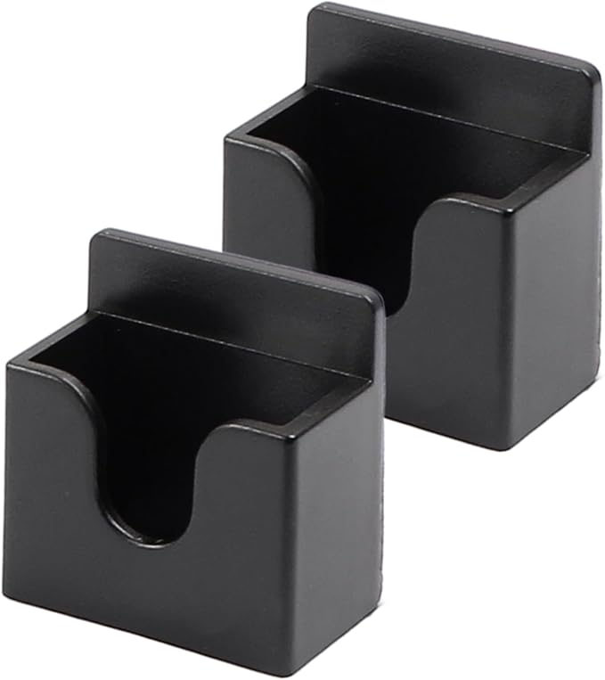 2PCS Black Radio Microphone Hanger, 30x30x16mm, Style 2 | Adhesive Back, CB Microphone Holder, Plastic Car Mic Hanger, For Cars Homes Offices - Image 9