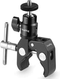 SMALLRIG Super Clamp Mount with Mini Ball Head Mount for Action Cameras | Hot Shoe Adapter with 1/4" screw for Monitors/Lights/Flash, for GoPro, for DJI, for Insta360 by SmallRig
