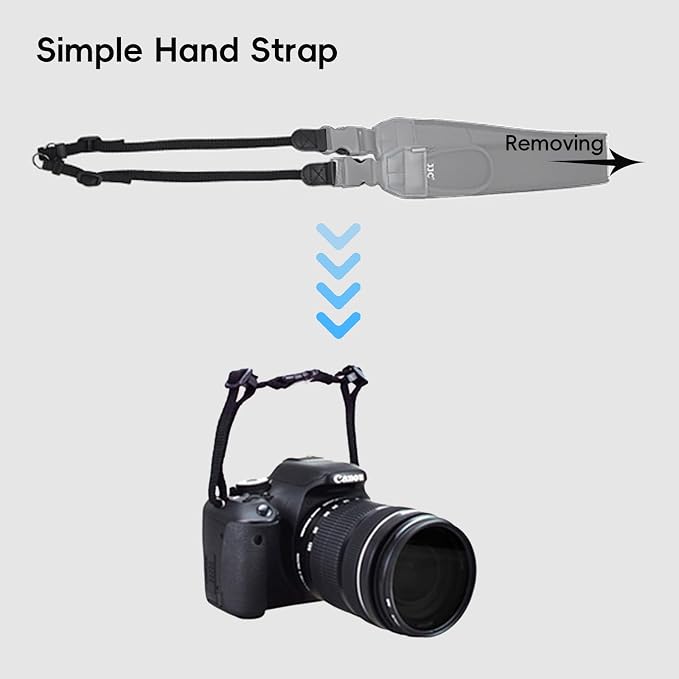 Soft Camera Shoulder Strap Neck Strap for Canon R6 R5 Mark II R7 R8 R50 R10 Nikon Z8 ZF ZFC Z7 Z6 III II Z5 Z50, Mirrorless Camera Strap with 2 Zipped Pockets for Camera Battery SD Memory Card Storage - Image 2