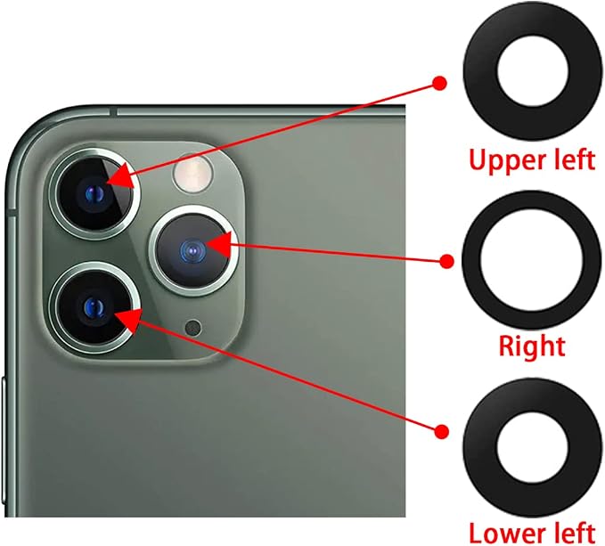2 Set Original Back Rear Camera Lens Glass Replacement for iPhone 11 Pro Max and iPhone 11 Pro with pre-Installed Adhesive and Reparing Toolkit - Image 6