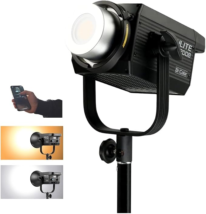Nanlite FS-200B Bi-Color LED Video Light | 220W,2700K-6500K COB Studio Light with Bowens Mount, App Control, Quiet Fan, for YouTube, Filmmaking & Live Streaming - Image 3