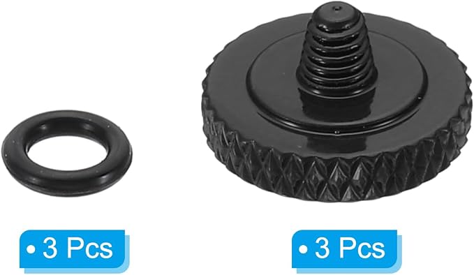 PATIKIL Camera Shutter Button, 3 Pack Soft Shutter Release Button Pure Copper Camera Button Knurled Suitable for Nikon for Fujifilm for Leica DSLR/SLR Camera, Black - Image 3