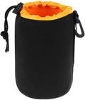 Large Camera Lens Pouch, Thick Protective Neoprene Bag Storage Cover Case with Drawstring Design, Soft Plush Interior, Compatible for Canon, for Nikon, for Sony DSLR Lenses (L Size) by Unknown