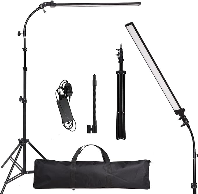 Photography Studio LED Lighting Kit with Light Stand Bag Soft Tube for Beauty, Eyebrow, Tattoo, Makeup, Dentistry, Eyelash, Portrait, Product Photography Fill Light by GSKAIWEN
