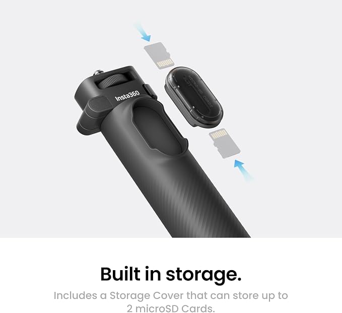 Insta360 Foldable 2-in-1 Selfie Stick Remote Kit with Invisible Stick, Built-in Tripod, Ideal for Vlogging, Hiking, Group Shots, Supports X5, X4 Air, X4, X3 Action Cameras - Image 6
