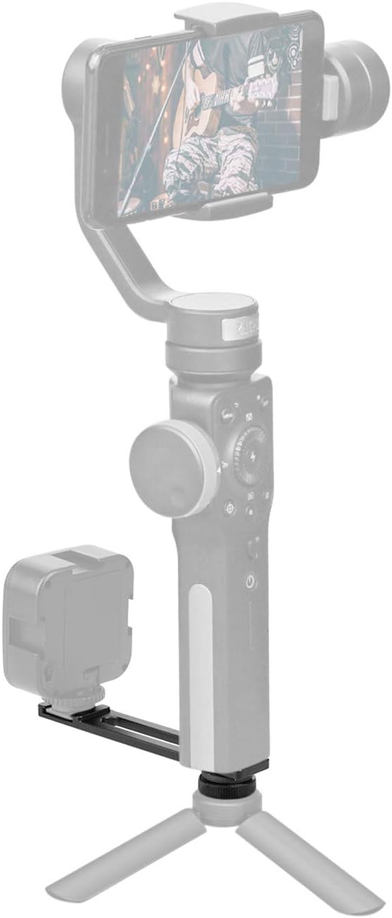 ChromLives Cold Shoe Bracket Extension Bar, Hot Shoe Extension, Microphone Mount with 1/4'' Tripod Screw Compatible with Mirrorless Camera Vlogging Sony A6400 6300 6500 6000 Zhiyun 4 DJI Osmo Pocket - Image 3