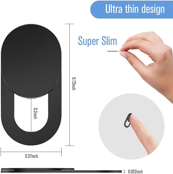 Laptop Camera Cover Slide, 6 Pack Ultra-Thin 0.022in Webcam Cover Blocker | Web Camera Cover for Laptops,Computer and MacBook,iMac,iPad,iPhone.Essential Computer Accessories,Protect Your Web Privacy - Image 2