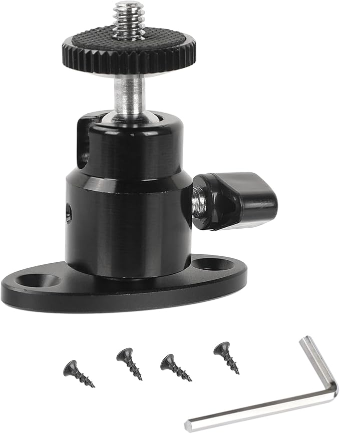 CAMVATE 1/4"-20 Mini Ball Head with Ceiling Mount for CCTV & Video Mount - Image 5
